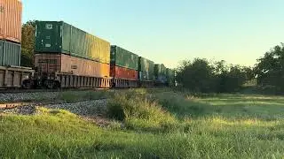 UP 6445 leads ZLAMQ through Bennett, Tx