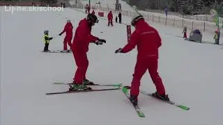 Skischool Lipno - metodick&yacute; postup 4 - N&aacute;cvik na obou lyž&iacute;ch v pohybu, obraty