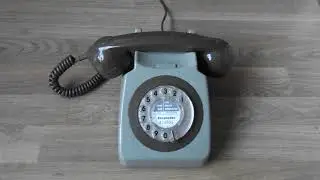 Original GPO 746 Rotary Retro Telephone, Elephant Grey, Bells Ringing with RotaTone.
