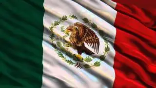 Bandera de Mexico Ondeando 01