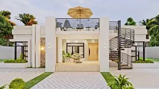 Elegant Hidden roof house design | Cozy interior | 2 Bedrooms - 15mx15m