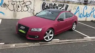 Audi A5 Sportback Avery SWF Matte Metalic Cherry wrapped by stickers.HR
