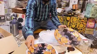 Glass dinner set 42 piece| complete unboxing| by KITCHEN ITEMS