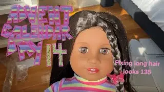 Fixing Long Hair Looks American girl dolls 135| Advent Calendar day 14| Badboydolls