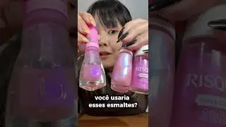 Comparing four nail polishes over one black nail polish 😮&zwj;💨 #nails #nailpolish #shortsvideo