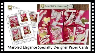 Create with Terri Gaines Marbled Elegance Specialty Designer Series Paper Cards with Project Sheet
