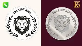 How to Create an Engraved Coin in Coreldraw | Engraving Effect Tutorial | Silver Coin Logo Mockup