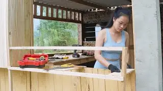 Incredible Productivity! Ngoc Creates a Unique Wooden Kitchen - Growing bananas on the farm