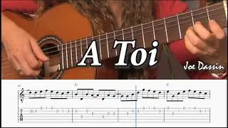 A Toi Instrumental/TAB & Sheet Music/Guitar Tutorial+ Slow Tempo Play Along