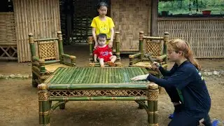 Raising kids alone: Single mother crafts her own dining table and chairs