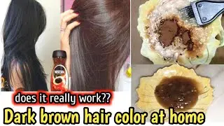 how to make dark brown hair color at home | Does it really work 🤔?  |Hair color with coffee 