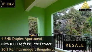 LP 64.2- Duplex Apartment with 1000 sq.ft Private Terrace, 80ft Rd, Indiranagar | Luxury Properties