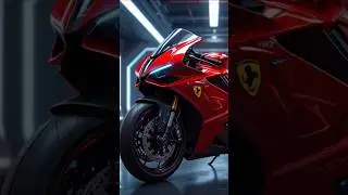 Futuristic Ferrari Luxury Motorcycle #ferrari #motorcycle #motorbike