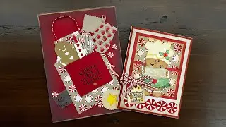 Remaking Leftover Projects in to Christmas Cards | Mama Elephant Apron Dies and Gingerbread Men