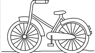 How to draw bicycle very easy and step by step | Drawing bicycle simple and easy drawing tutorial