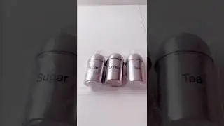 Amazon Brand - Solimo Stainless Steel Container set for Tea, Coffee, Sugar (3 pieces)