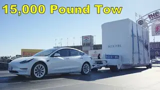 Tesla Model 3 Tows a 15,000 Pound Boxabl House