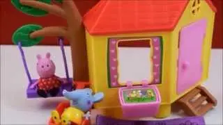 Peppa Pig Treehouse Picnic Set with  Play Doh Peek 'n Surprise Tree House Nickelodeon
