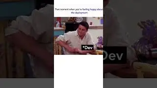 Developer After deployment | #shorts #joeytribbiani #friends #softwaredeveloper