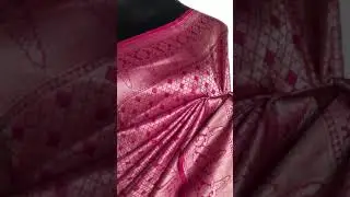 Burgundy Pink Banarasi Silk Saree with Silver Zari Weaves