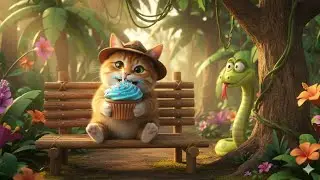 Funny Cat and Snake Cupcake Chaos | Cute Animal Cartoon Comedy