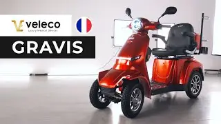 Veleco GRAVIS - scooter de mobilité avec éclairage LED pour la conduite sur terrain accidenté