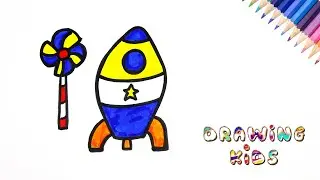 How to Draw a Rocket |  Drawing for kids | Cartoon Rocket Drawing