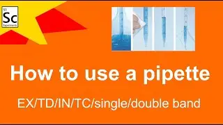 How to use a pipette EX/TD/IN/TC | CHEMISTRY EXPERIMENTS |