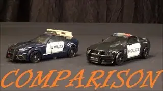 Toy Comparison: Deluxe Class Barricade / The Last Knight vs Transformers (2007)