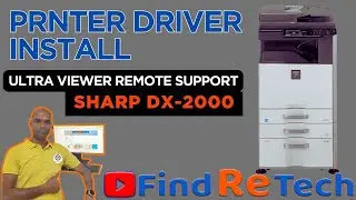 Sharp DX-2000 Printer Driver Install on ultra Viewer Remote Support ! #findretech #solution #sharp