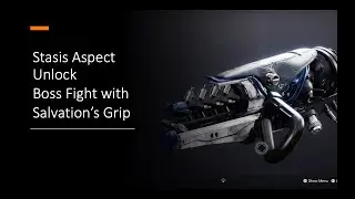 Stasis Aspect unlock with Salvations Grip