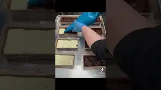 Making a black cherry stuffed chocolate bar