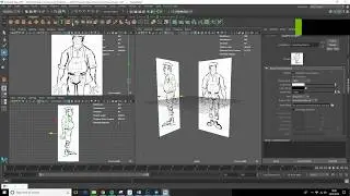 Character Design Image Planes in MAYA