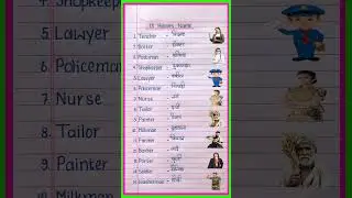 Helpers Name | 15 Helpers Name in English and Hindi | Our Helpers #shorts #helper #Helpername