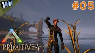 ARK Primitive+ EP05 - Rowboat, Pontoon Bridge & Wheat Farm! Gameplay