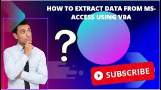 How to Extract Data from MS-Access using VBA.