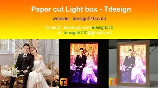 Индивидуальный портрет, вырезанный из бумаги, световой короб - Tdesign - Свадебные подарки