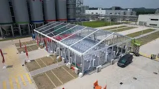 How to assemble the frames of an event tent?