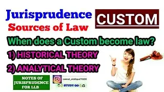 WHEN DOES A CUSTOM BECOME LAW in JURISPRUDENCE | Historical & Analytical Theory of Jurisprudence