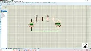 How To Get Positive And Negative Voltages From DC Battery || Proteus