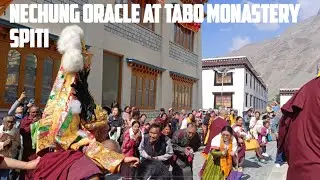 Nechung Oracle at tabo monastery spiti 2024 #nechung #spiti #dalailama #oracle #religion