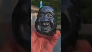 Insane Buddha Carving Hand Carved In Obsidian #shorts #blackobsidian