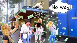 Raining Money on Hot Girls Prank!