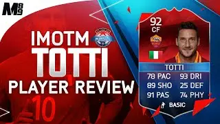 FIFA 16 CLASSIC iMOTM TOTTI REVIEW (92) FIFA 16 Ultimate Team Player Review + In Game Stats