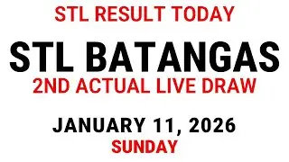 STL Batangas Live Draw Today January 11 2026 - 2nd draw STL 4:30pm Result