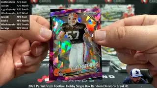 2/2/2026 2025 Panini Prizm Football Hobby Single Box Random Divisions Break #1
