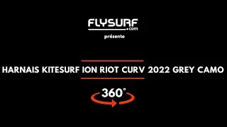 Vision 360&deg; - Harnais de kite ION Riot Curv Grey camo 2022 | Flysurf.com