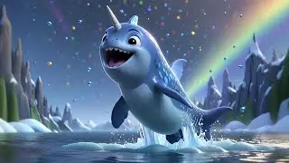 Five Little Narwhals Swim in a Spin | Kids Song | Nursery Rhymes and Ocean Animal Songs