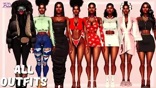8 Category Lookbook *All Outfits* - CC FOLDER & SIM DOWNLOAD | Sims 4 CAS