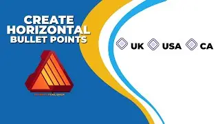 How to create horizontal bullet points in affinity publisher